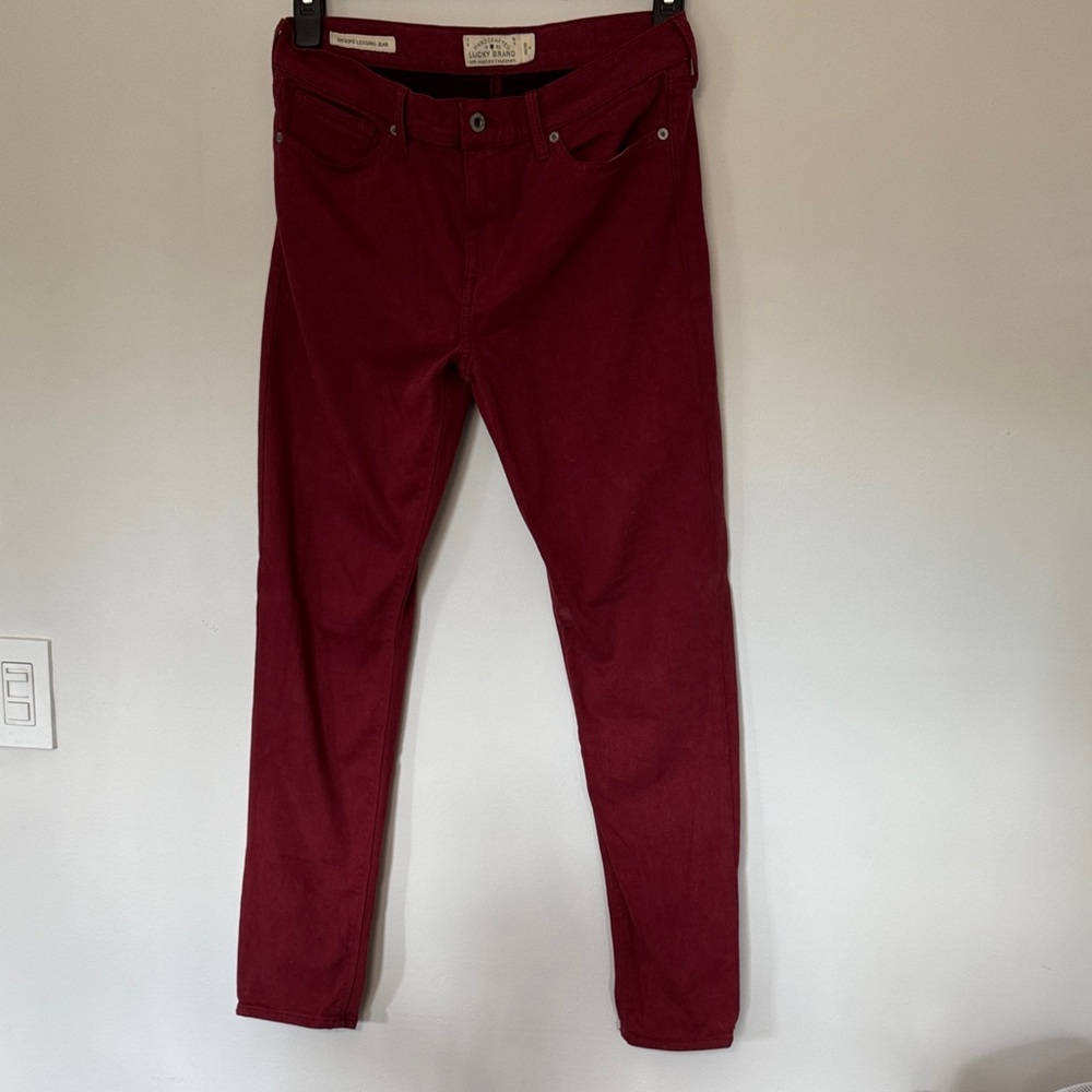 Lucky Brand Women's Rich Red Skinny Jeans